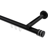 Vorhangstange mit Innenlauf Schwarz, Aluminium / Metall 20 mm Ø Siteno Estana