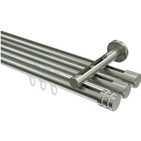 Innenlaufstange Edelstahl-Optik, Aluminium / Metall 20 mm Ø Siteno Estana, dreiläufig
