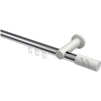 Innenlauf-Vorhangstangen Chrom / Weiß, Aluminium / Metall 20 mm Ø Platon Zoena