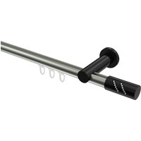 Innenlaufstangen Edelstahl-Optik / Schwarz, Aluminium / Metall 20 mm Ø Platon Zoena