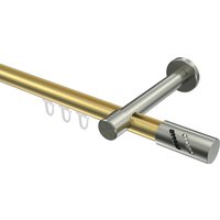 Innenlauf-Gardinenstange Messing-Optik / Edelstahl-Optik 20 mm Ø Prestige Zoena