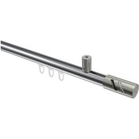 Vorhangstange mit Innenlauf (Deckenbefestigung) Chrom / Edelstahl-Optik, Aluminium / Metall 20 mm Ø Sonius Zoena