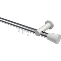Innenlauf-Gardinenstangen Chrom / Weiß, Aluminium / Metall 20 mm Ø Platon Sitra
