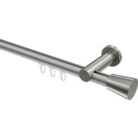 Vorhangstange mit Innenlauf Silbergrau / Edelstahl-Optik, Aluminium / Metall 20 mm Ø Platon Sitra