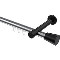 Innenlauf-Vorhangstange Chrom / Schwarz, Aluminium / Metall 20 mm Ø Prestige Sitra