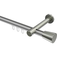 Innenlauf-Gardinenstange Silbergrau / Edelstahl-Optik, Aluminium / Metall 20 mm Ø Prestige Sitra