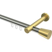 Gardinenstangen mit Innenlauf Edelstahl-Optik / Messing-Optik 20 mm Ø Prestige Sitra