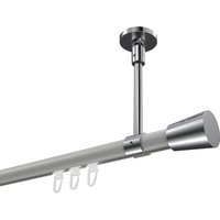 Innenlauf-Vorhangstange (Deckenmontage) Weiß / Chrom, Aluminium / Metall 20 mm Ø Sonette Sitra