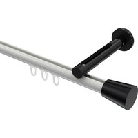 Vorhangstange mit Innenlauf Weiß / Schwarz, Aluminium / Metall 20 mm Ø Siteno Sitra