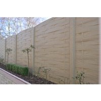 Betonzaun Lamellenmotiv grau 200x231cm doppelseitig Betonzaun Lamellenmotiv grau 200x231cm doppelseitig