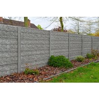 Betonzaun Rockmotiv grau 200x193cm einseitig Betonzaun Rockmotiv grau 200x193cm einseitig