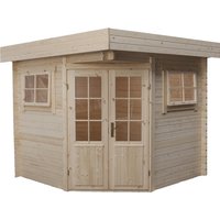 Gartenhaus Modern 5 Eck flachdach 250x250cm / 28mm – 6.25 qm Wandstärke: 28 mm Gartenhaus Modern 5 Eck flachdach 250x250cm / 28mm – 6.25 qm Wandstärke: 28 mm