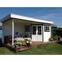 Blockbohlenhaus Gartenhaus Windsor Flachdach 500x250cm – 12.5 qm Wandstärke: 28 mm Blockbohlenhaus Gartenhaus Windsor Flachdach 500x250cm – 12.5 qm Wandstärke: 28 mm