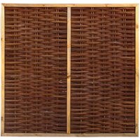 Weidenzaun auf Rahmen 180x180cm Weidenzaun auf Rahmen 180x180cm