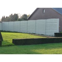 Betonzaun Woodstone grau 200x193cm einseitig Betonzaun Woodstone grau 200x193cm einseitig