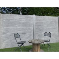 Betonzaun Bamboostone grau einseitig 200x200cm Betonzaun Bamboostone grau einseitig 200x200cm