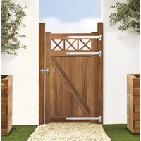 Tor Zauntor Gartentor Bangkirai 100x180cm Tor Zauntor Gartentor Bangkirai 100x180cm