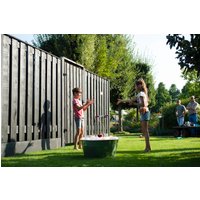 Sichtschutzzaun Holz/Beton schwarz 200x190cm 19 Dielen Sichtschutzzaun Holz/Beton schwarz 200x190cm 19 Dielen