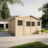 Gerätehaus Gartenhaus Kiefernholz (239 x 144 x 198 cm) Wandstärke: 20 mm Gerätehaus Gartenhaus Kiefernholz (239 x 144 x 198 cm) Wandstärke: 20 mm