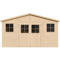 Gerätehaus Gartenhaus Kiefernholz (239 x 144 x 198 cm) Wandstärke: 20 mm Gerätehaus Gartenhaus Kiefernholz (239 x 144 x 198 cm) Wandstärke: 20 mm