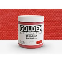 Golden : Heavy Body : Acrylic Paint : 237ml (8oz): Pure Cadmium Red Medium