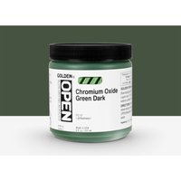 Golden : Open : Slow Drying Acrylic Paint : 237ml (8oz): Chromium Oxide Green Dark III