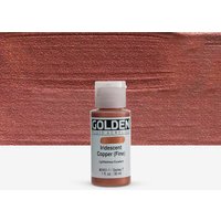 Golden : Fluid : Acrylic Paint : 30ml (1oz) : Copper Fine Iridescent