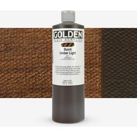 Golden : Fluid : Acrylic Paint : 473ml (16oz) : Burnt Umber Light