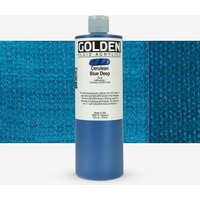 Golden : Fluid : Acrylic Paint : 473ml (16oz) : Cerulean Blue Deep IX