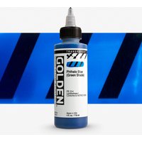 Golden : High Flow : Acrylic Paint : 118ml (4oz): Transparent Phthalo Blue Gs : S1