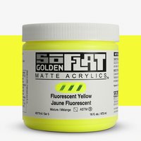 Golden : SoFlat : Matte Acrylic Paint : 473ml (16oz) : Fluorescent Yellow