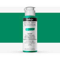 Vallejo : Fluid Artist Acrylic Paint : 100ml : Phthalo Green