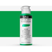 Vallejo : Fluid Artist Acrylic Paint : 100ml : Permanent Green