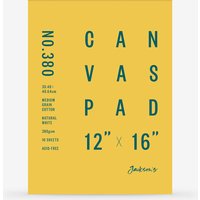 Jackson's : 100% Cotton Canvas Pad : Universal Primed : 380gsm : 10 Sheets : 12x16in