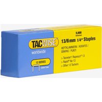 Tacwise : 13 Series Staples : 6mm : Box of 5000