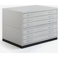 Vistaplan : Wooden Traditional Planchest : 6 Drawer A0 : Grey : UK Only