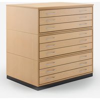Vistaplan : Wooden Traditional Planchest : 9 Drawer A0 : Light Oak : UK Only