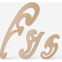 Koh-I-Noor : Brown Coloured French Curves : Set of 3