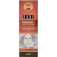 Koh-I-Noor : Progresso : Woodless Graphite Pencils 8915 : Set of 6 : 8B - HB