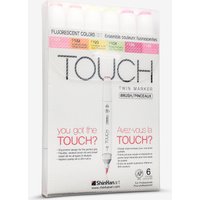 ShinHan : Touch Twin 6 Brush Marker Pen Set : Flourescent