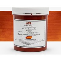 Michael Harding : Non-Absorbent Acrylic Primer : 500ml : Burnt Sienna Transparent