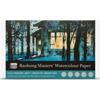Baohong : Masters' : Pure Cotton Watercolour Paper Block : Thomas W Schaller : 300gsm : 20 Sheets : 15x23cm : Medium
