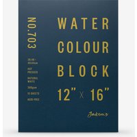 Jackson's : Watercolour Paper : Block : 300gsm : 15 Sheets : 12x16in : Hot Pressed
