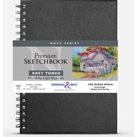 Stillman & Birn : Nova : Wirebound Mixed Media Sketchbook : 150gsm : 7x10in (17.8x25.4cm) : Grey