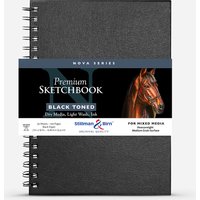 Stillman & Birn : Nova : Wirebound Mixed Media Sketchbook : 150gsm : 7x10in (17.8x25.4cm) : Black