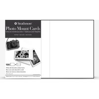 Strathmore : Photo Mount Card : 5x6.875in : Decorative Embossed Border : Pack of 100 : White