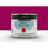 Cranfield : Caligo : Safe Wash : Relief Ink : 500g Tin : Process Red (Magenta)