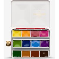 Charvin : Extra-Fine Artist Watercolour Paint : Pan : Water Tank Box : Cardinal Red : 12 Colours