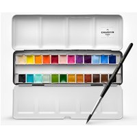 Charvin : Extra-Fine Artist Watercolour Paint : Half Pan : Classic Black Tin : 24 Colours