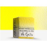 A. Gallo : Handmade Watercolour Paint : Half Pan : Lemon Yellow Permanent